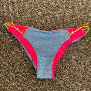 Beach Bunny Astro Pop Denim Bikini Bottom xl